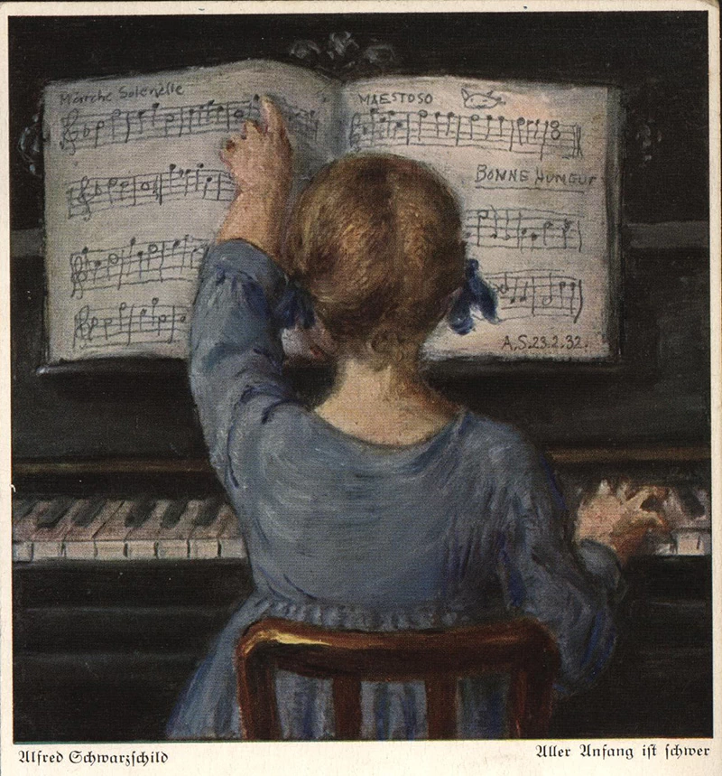 La figlia di Alfred, Louise al pianoforte